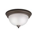 Kichler Lighting Olde Bronze 11-1/4 in. 60W 2-Light Flushmount Ceiling Light 