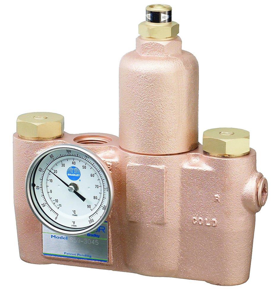Bradley Corporation Bronze NPT Thermostat Mixing Valve 