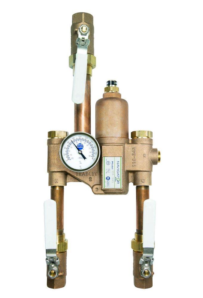 Bradley Corporation Bronze NPT Thermostat Mixing Valve 