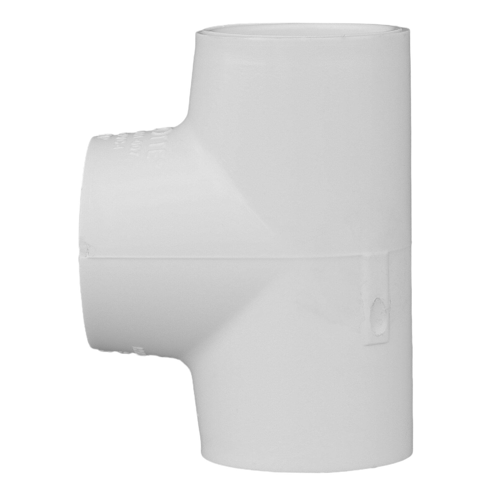 White Socket Weld Plastic Reducing Tee 