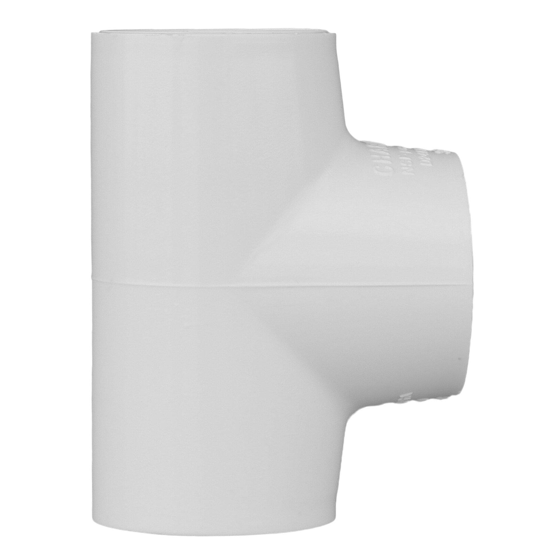 White Socket Weld Plastic Reducing Tee 