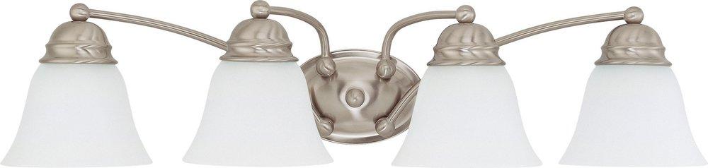 NUVO Brushed Nickel 4-Light Vanity Light Fixture 