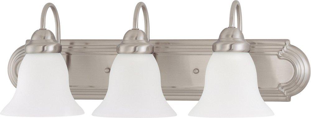 NUVO Brushed Nickel 8-1/2 in. 100 W 3-Light Medium Bracket 