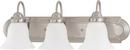 8-1/2 in. 100 W 3-Light Medium Bracket in Brushed Nickel