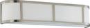 3 Light Satin White Glass Wall Sconce Brushed Nickel