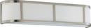 NUVO Brushed Nickel 3 Light Satin White Glass Wall Sconce 