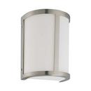 8 in. 13W 1-Light GU24 Base Outdoor Wall Sconce in Brushed Nickel