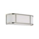13W 2-Light Wall Sconce in Brushed Nickel