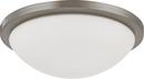 2 Light 13 W Dome Flush Mount Lighting Fixture in Brushed Nickel