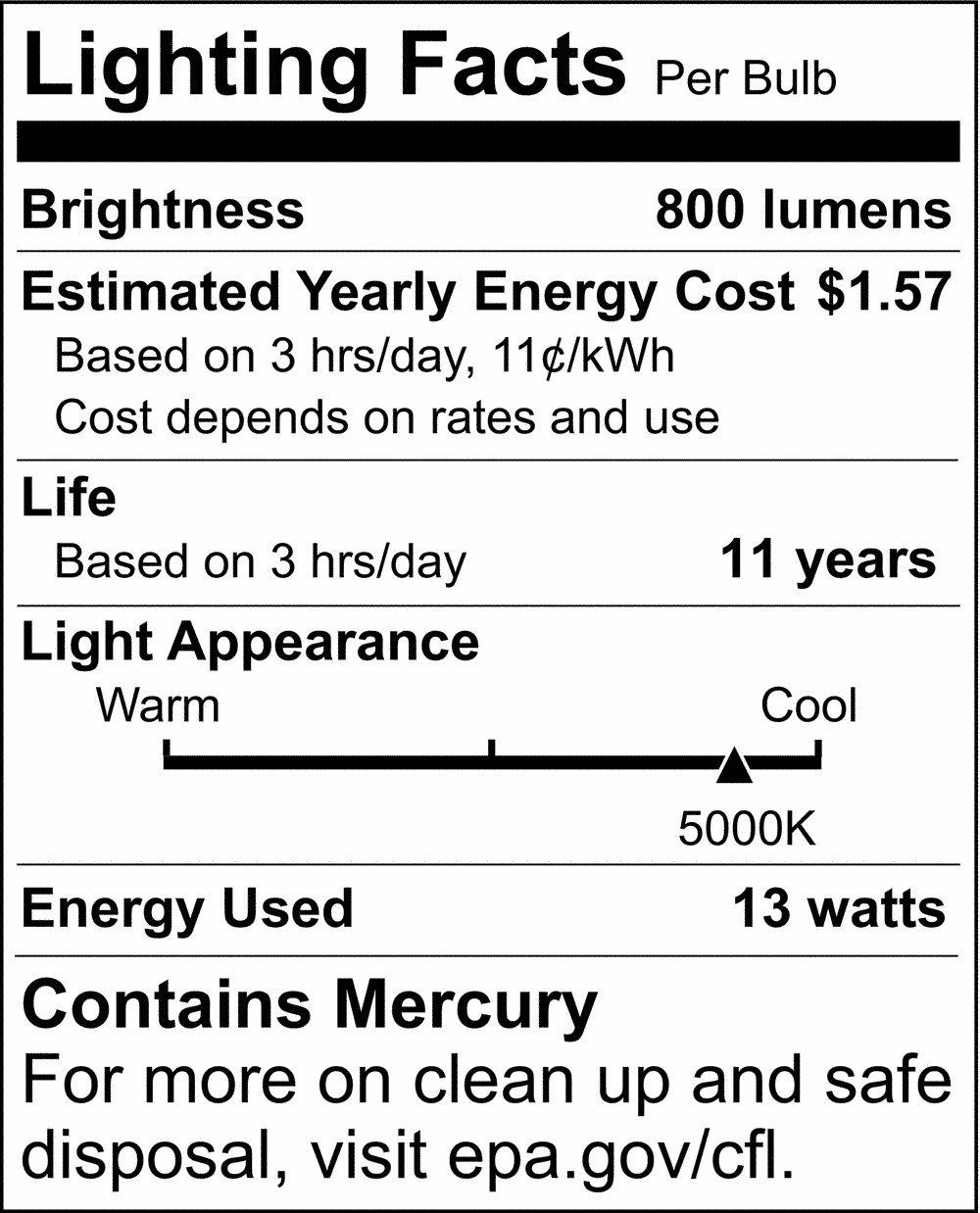 SATCO Warm White T4 Compact Fluorescent Light Bulb with GX23 Base 