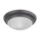 12W 1-Light Twist and Lock Dome Small Flushmount Ceiling Light in Mahogany Bronze