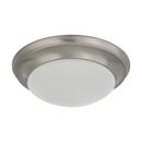 NUVO Brushed Nickel 1 Light 60W 11-1/2 in. Flush Mount Twist & Lock With Frosted Shade 
