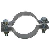 Side view of epoxy plated pipe clamp.