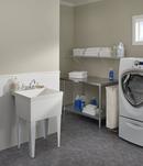 FIAT Products White 23 x 21-1/2 in. Floor Mount Laundry Sink 