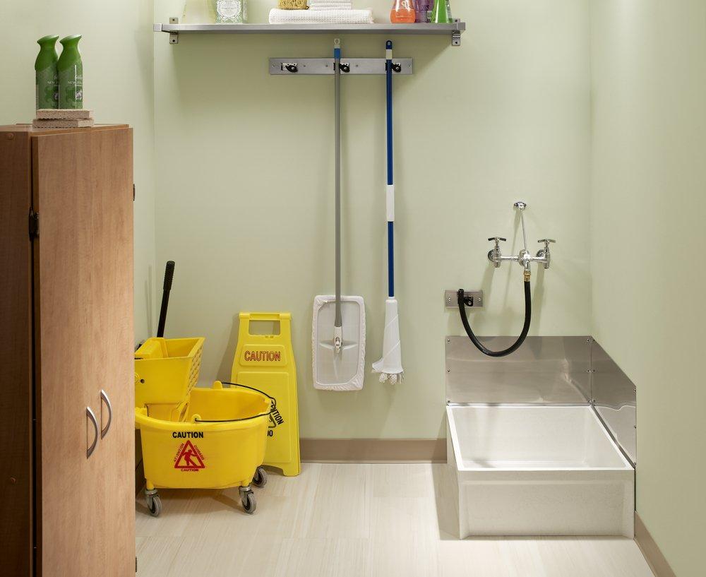 FIAT Products Grey 24 x 24 x 12 in. Terrazzo Mop Service Basin 