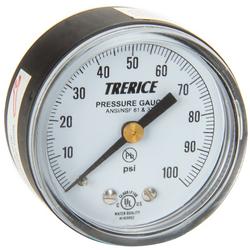2 x 1/4 in. 0-160 psi Bottom Steel Mount Bar Gauge