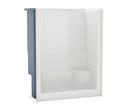 71-1/4 x 48 in. Gelcoat Reinforced Tile Shower Unit with 2-Seat and Center Drain in White