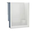 Aker by MAAX White 71-1/4 x 48 in. Gelcoat Reinforced Tile Shower Unit with 2-Seat and Center Drain 