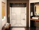 Aker by MAAX White 60 x 36-1/2 in. Fiberglass Tile Shower Unit with Center Drain and Twin Seat 