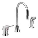 Single Handle Kitchen Faucet with Side Spray in Chrome Plated