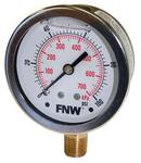 FNW&reg; White Liquid Filler Pressure Gauge 