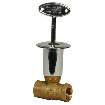 PROFLO&reg; Polished Chrome 1/2 x 2-19/100 in. Straight Log Lighter Valve 