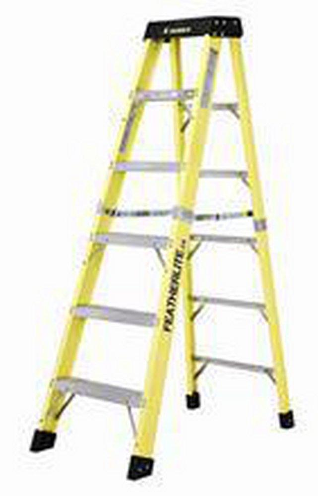 Featherlite Ladders Yellow 300# Fiberglass Step Ladder 