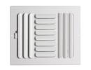 10 x 4 in. Stamped Steel Curved Blade 3-way Residential Ceiling & Sidewall Register in White