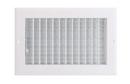 16 x 8 in. Residential Ceiling & Sidewall Register in White 1-way Aluminum