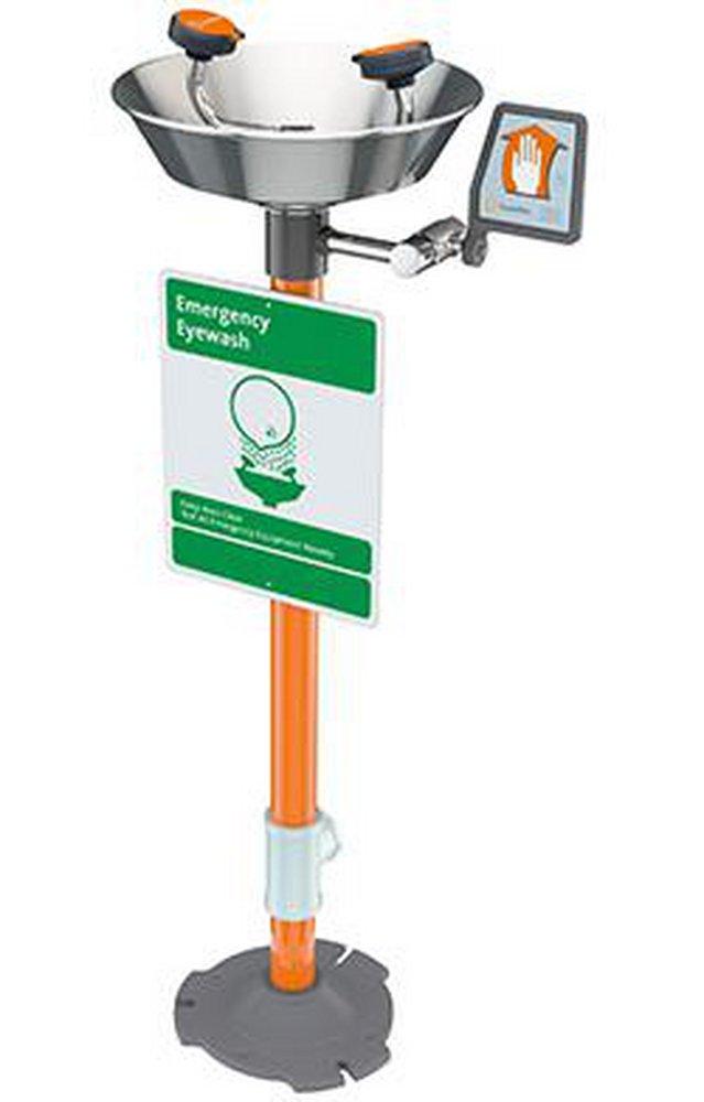 Guardian Equipment Stainless Steel Stainless Steel Pedestal Mount Eye/Face Wash Bowl 