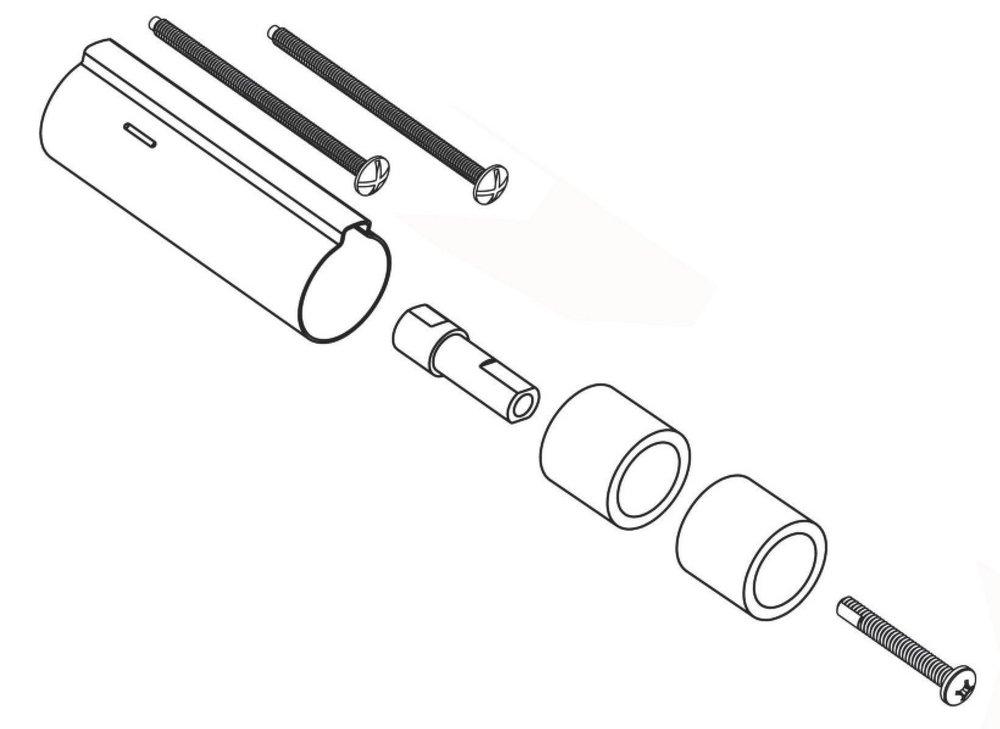 Moen Polished Chrome Extension Kit in Brushed Gold 