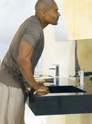 Moen Chrome Single Handle Monoblock Bathroom Sink Faucet 