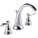 Delta Faucet Chrome Two Handle Widespread Bathroom Sink Faucet with Pop-Up Drain Assembly 