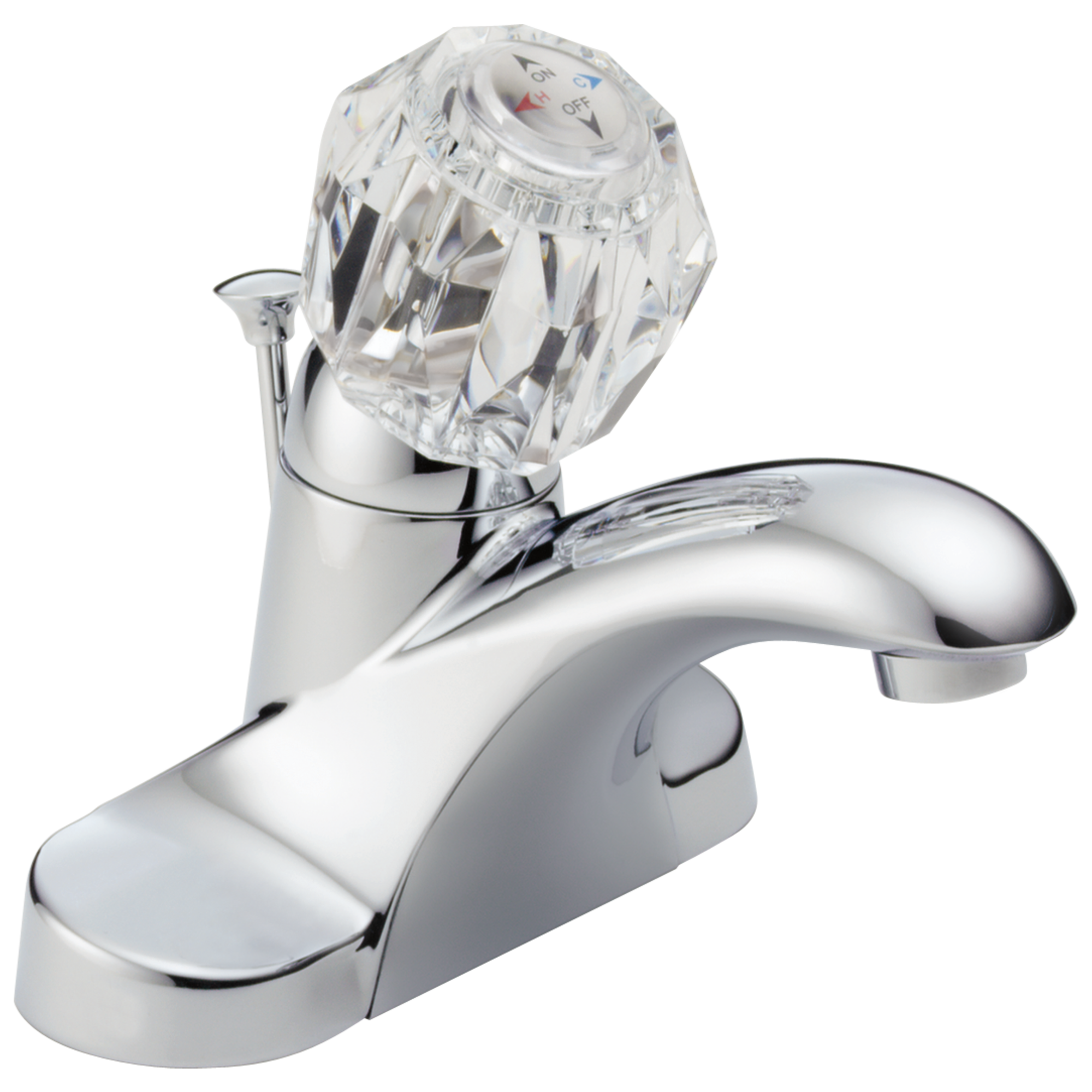 Delta Faucet Chrome Single Handle Centerset Bathroom Sink Faucet 