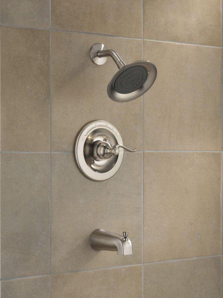 Delta Faucet Brilliance&reg; Stainless Single Handle Single Function Bathtub & Shower Faucet (Trim Only) 