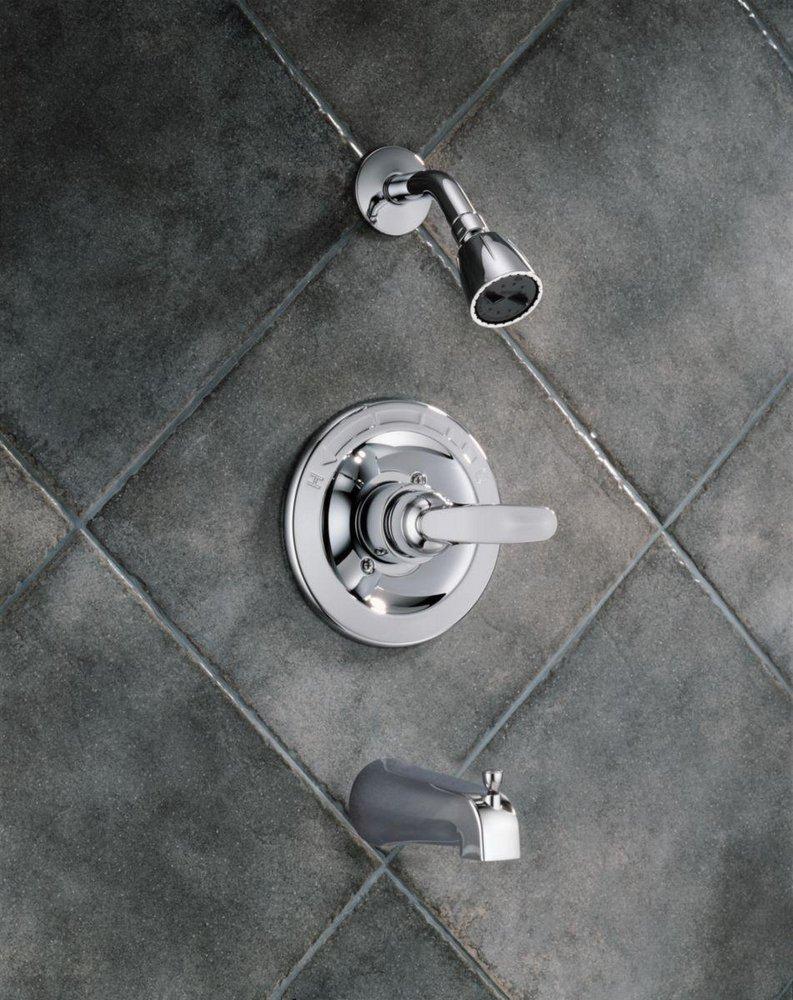 Delta Faucet Brilliance&reg; Stainless Single Handle Single Function Bathtub & Shower Faucet (Trim Only) 