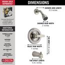 Delta Faucet Brilliance Stainless Single Handle Single Function Bathtub & Shower Faucet (Trim Only) 