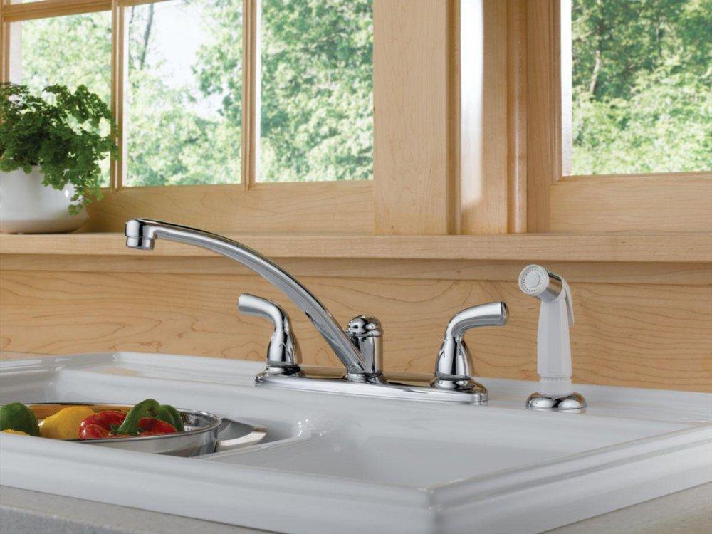 Delta Faucet Chrome Two Handle Kitchen Faucet 