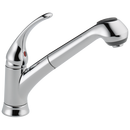 Delta Faucet Chrome Single Handle Pull Out Centerset Kitchen Faucet 