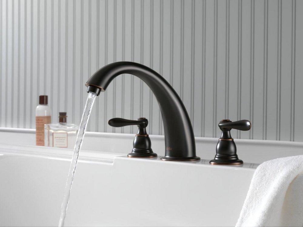 Delta Faucet Oil Rubbed Bronze Two Handle Roman Tub Faucet Trim Only 
