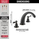 Delta Faucet Oil Rubbed Bronze Two Handle Roman Tub Faucet Trim Only 