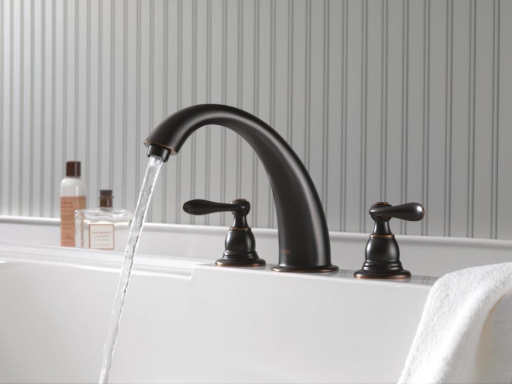 Delta Faucet Oil Rubbed Bronze Two Handle Roman Tub Faucet Trim Only 