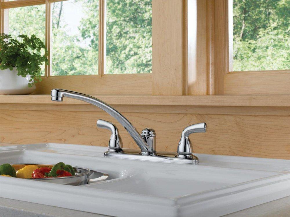 Delta Faucet Chrome Two Handle Kitchen Faucet 