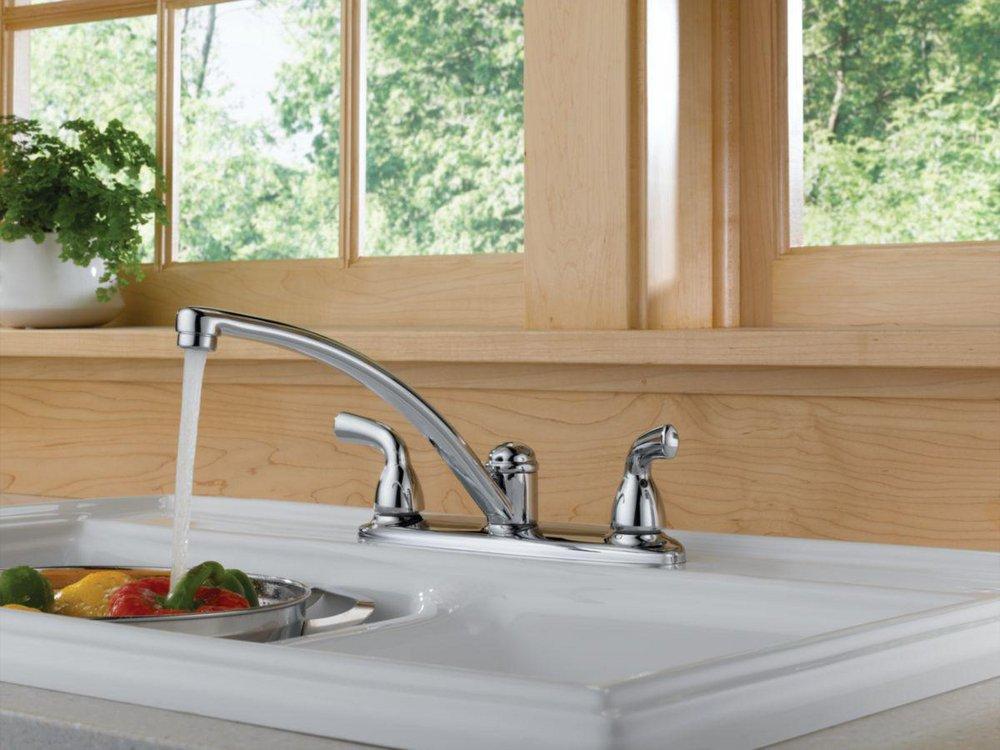 Delta Faucet Chrome Two Handle Kitchen Faucet 