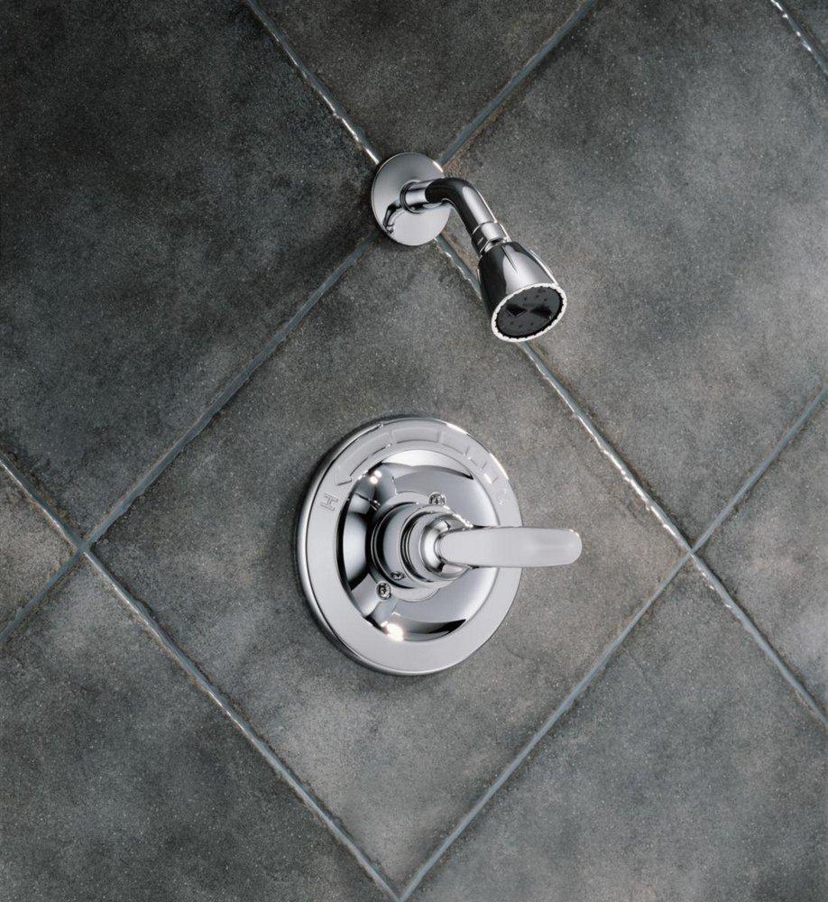 Delta Faucet Brilliance® Stainless Single Handle Single Function Shower Faucet (Trim Only) 