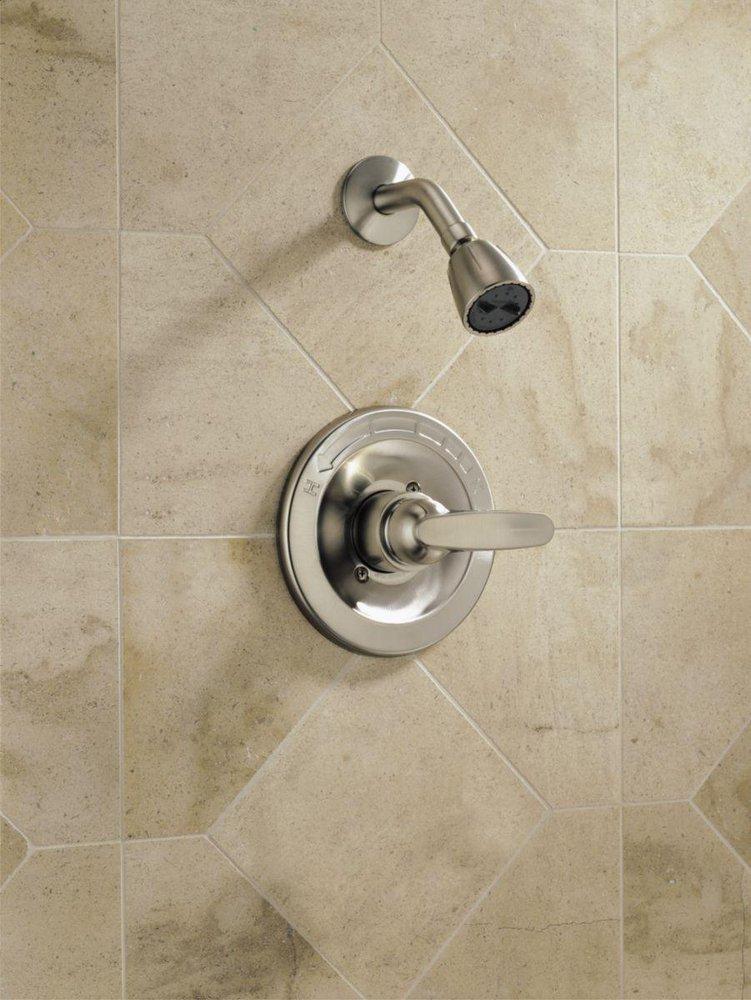 Delta Faucet Brilliance® Stainless Single Handle Single Function Shower Faucet (Trim Only) 