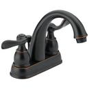 Delta Faucet Oil Rubbed Bronze Two Handle Centerset Bathroom Sink Faucet with Pop-Up Drain Assembly 