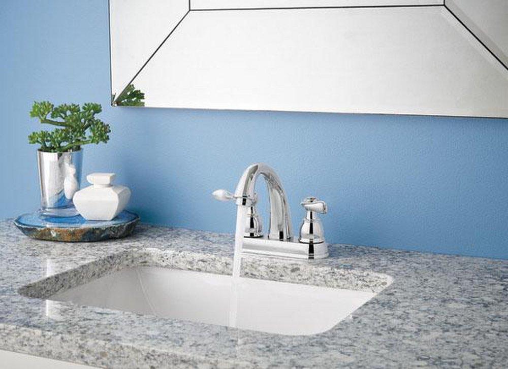 Delta Faucet Chrome Two Handle Centerset Bathroom Sink Faucet 