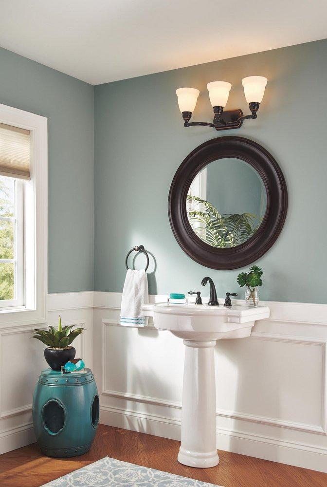 Delta Faucet Oil Rubbed Bronze Two Handle Widespread Bathroom Sink Faucet 