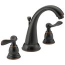 Delta Faucet Oil Rubbed Bronze Two Handle Widespread Bathroom Sink Faucet with Pop-Up Drain Assembly 